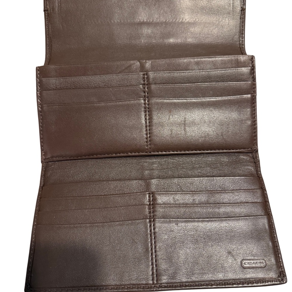 Coach Brown Leather Continental Wallet - Picture 4 of 8